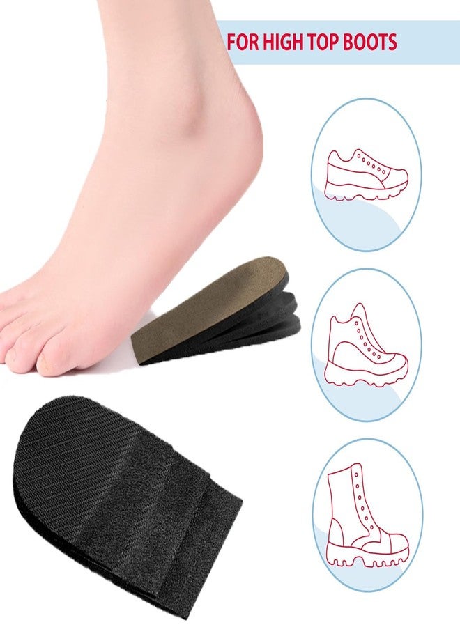 Mcvcoyh Adjust Heel Lift Height Increase Heels Cushion Insole, Heel Invisible Height Elevators for Heel Pain and Leg Length Discrepancies Heel Protectors, Heel Support Men’s Size 10-12/ Women’s 11-14 - Image 4